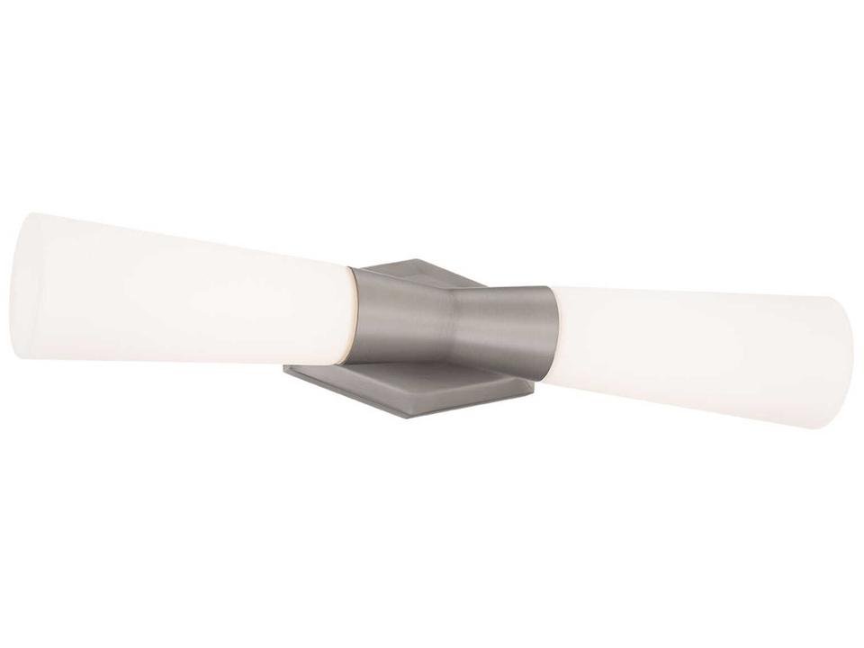 Locke 2-Light Brushed Nickel Vanity Light