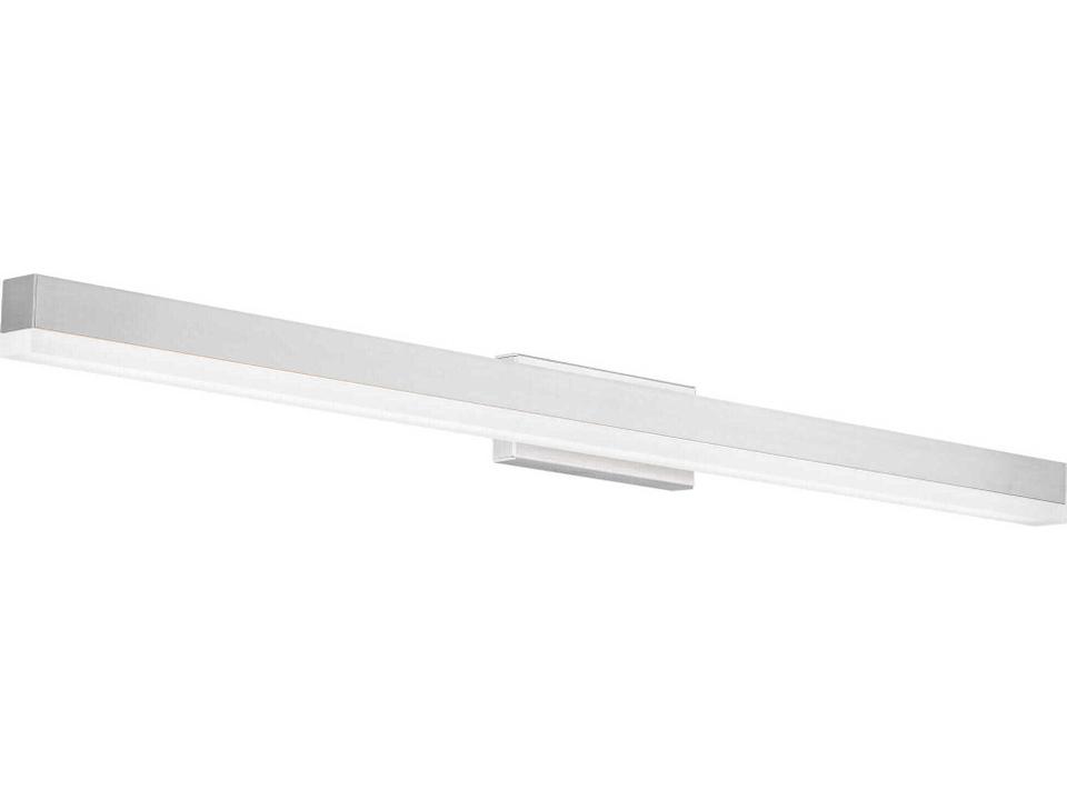 Styx 1-Light Brushed Aluminum Silver Glass LED Vanity Light