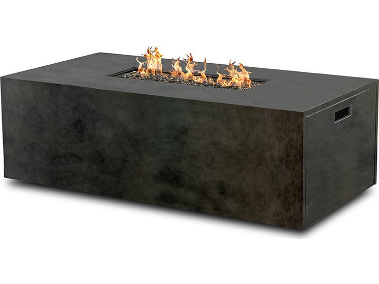 Bellino Aluminum Rectangular Fire Pit with Lid