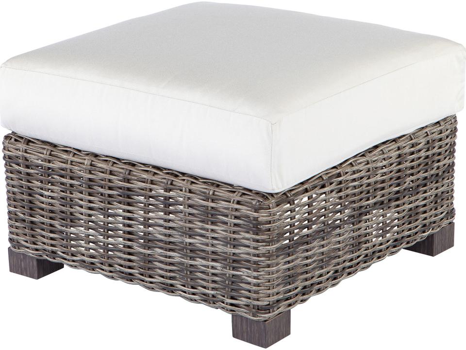Avallon Wicker Outdoor Ottoman All-Weather Patio Furniture