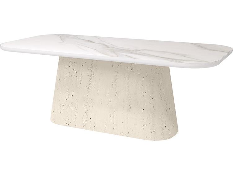 Pompano Rectangular Dining Table Base Stone-Look