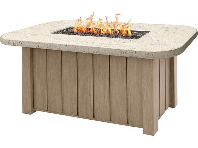 Pompano Rectangular Fire Pit Top with Lid