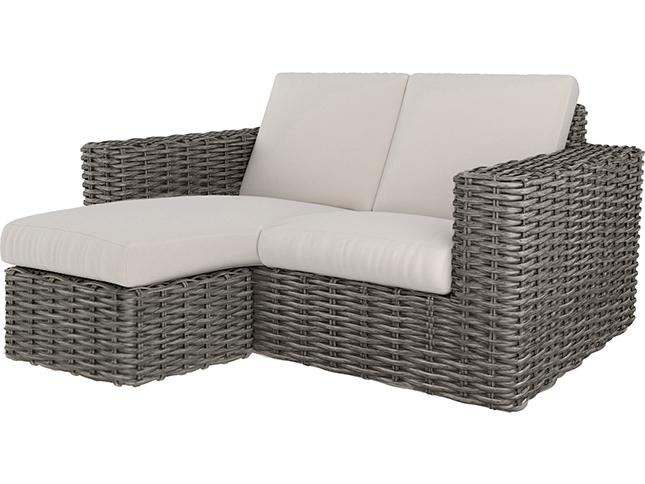 Mia Loveseat with Chaise Lounge Eco-Friendly Outdoor Seating