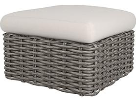Mia Cushion Wicker Patio Ottoman Eco-Friendly Outdoor Furniture