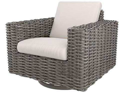 Mia Outdoor Wicker Club Swivel Glider