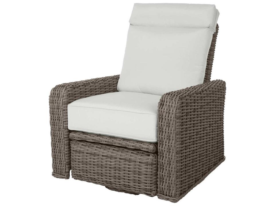 Laurent Wicker Swivel Recliner Lounge Chair