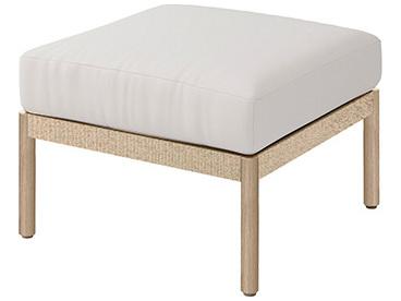 Orleans Woven Patio Ottoman Outdoor Aluminum