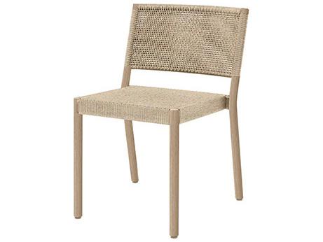 Orleans Aluminum Stackable Dining Side Chair with Eco-Weave