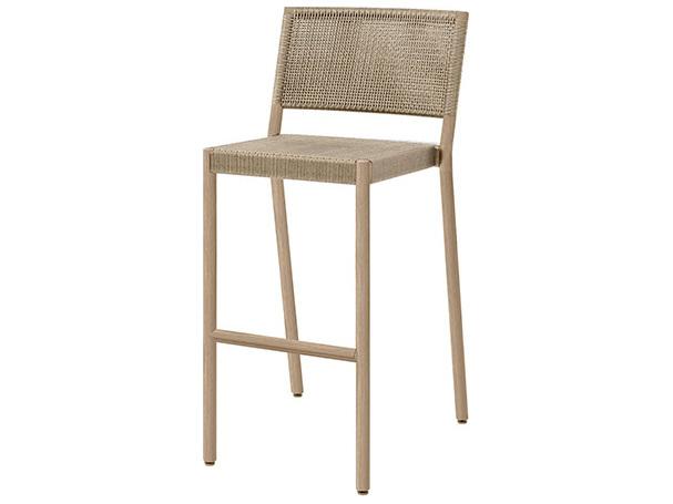 Orleans Eco-Weave Stackable Bar Height Armless Stool in Barley and Flax