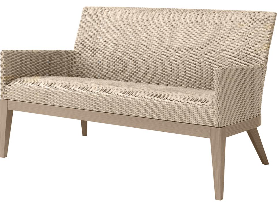Siena Wicker Outdoor Loveseat with Quick-Dry Cushions