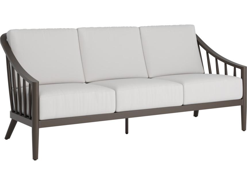 Palazzo 3-Seat Aluminum Sofa with Performance Fabric Cushions