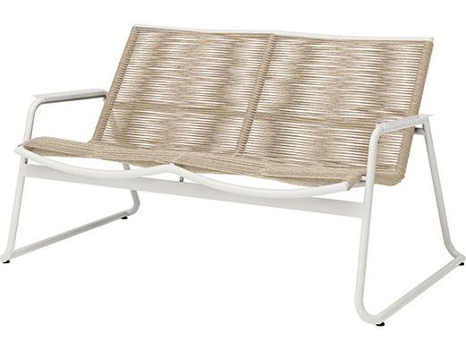 Cabana Aluminum Wicker Stackable Outdoor Loveseat