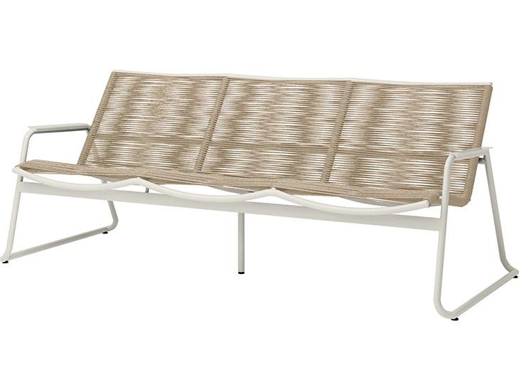 Cabana Outdoor Sofa in Aluminum and Wicker