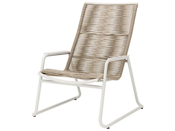 Cabana Aluminum Wicker Stackable High Back Lounge Chair