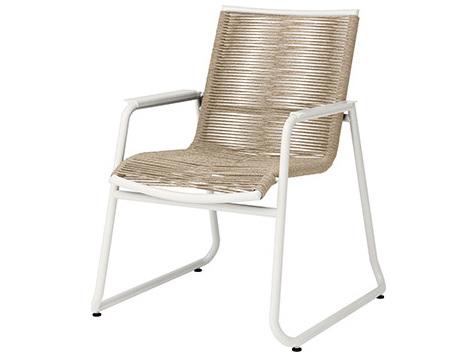 Cabana Aluminum Wicker Stackable Dining Arm Chair