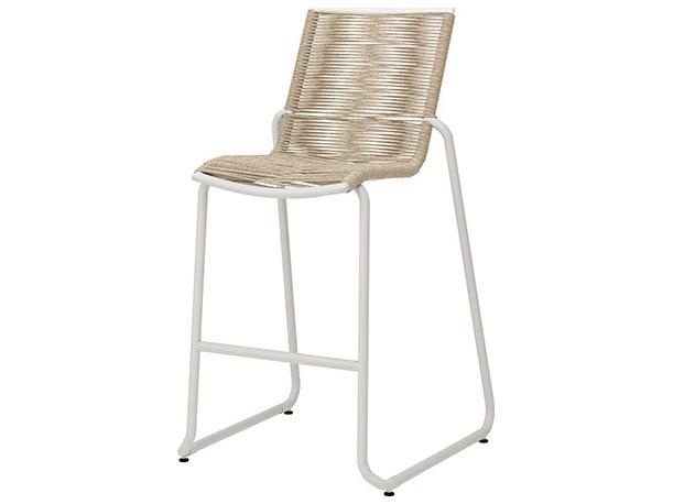 Cabana Armless Bar Height Stool Stackable Outdoor Seating