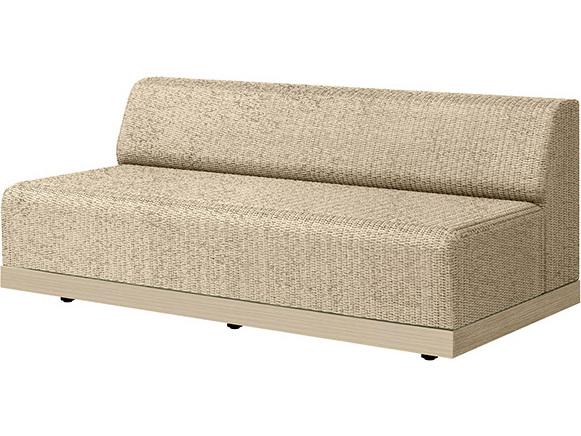 Grande Armless Sofa Sectional Padded Wicker
