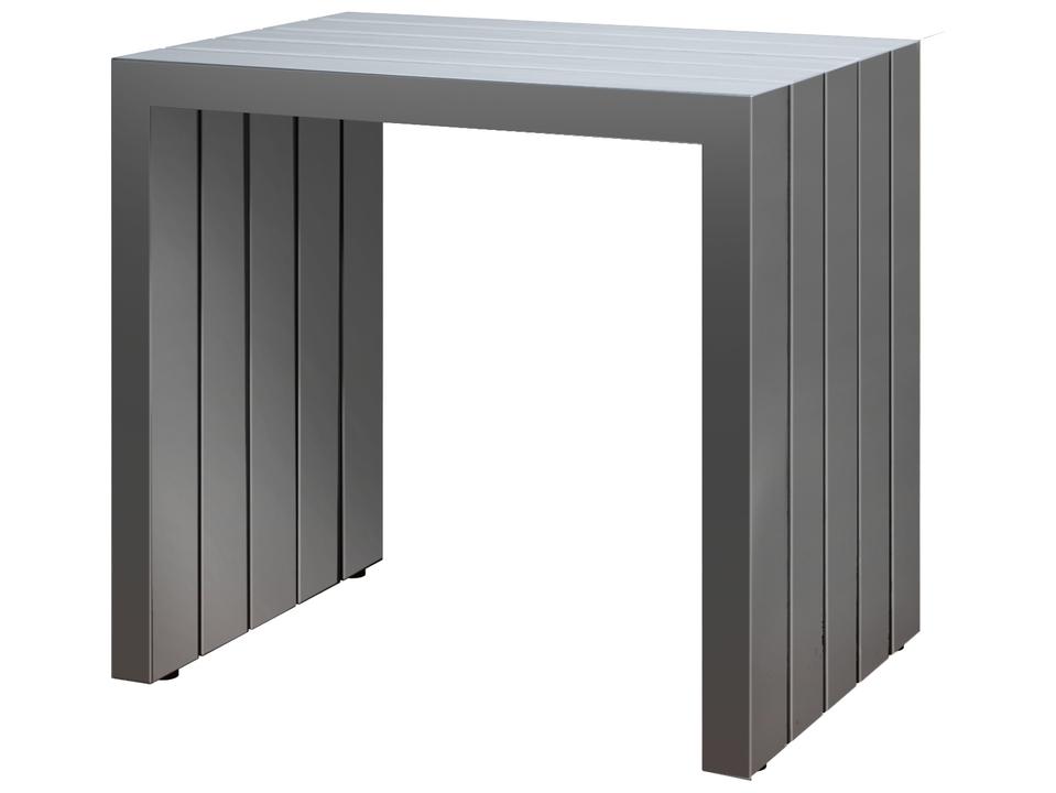 Bari Rectangular Outdoor End Table with Plank Style Top