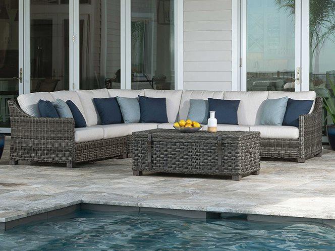 Avallon Wicker Sectional Outdoor Patio Lounge Set