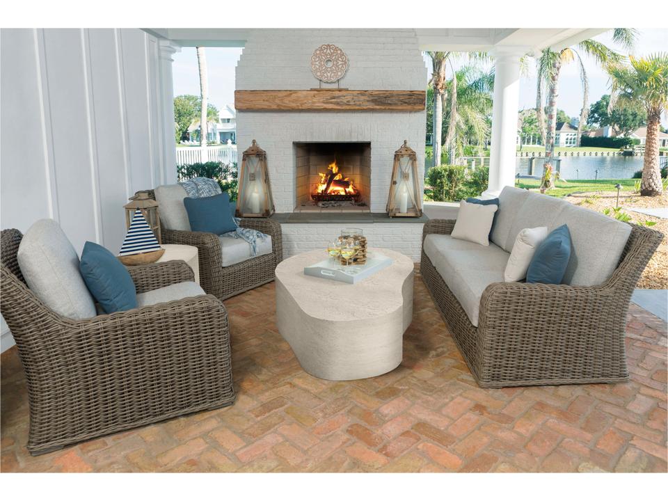 Laurent Cushion Wicker Patio Lounge Set
