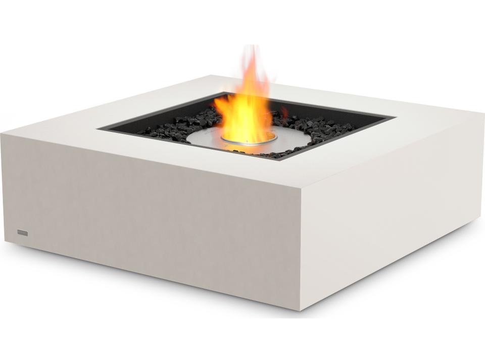 Base 40 Square Fire Pit Table with Ethanol Burner in Bone