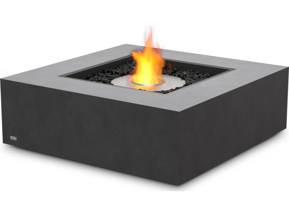 Base 40 Square Bioethanol Fire Pit Table in Graphite