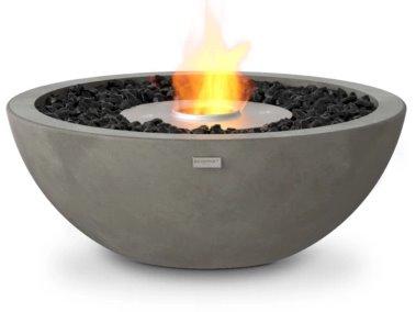 Mix 600 Round Bioethanol Fire Pit in Natural Concrete
