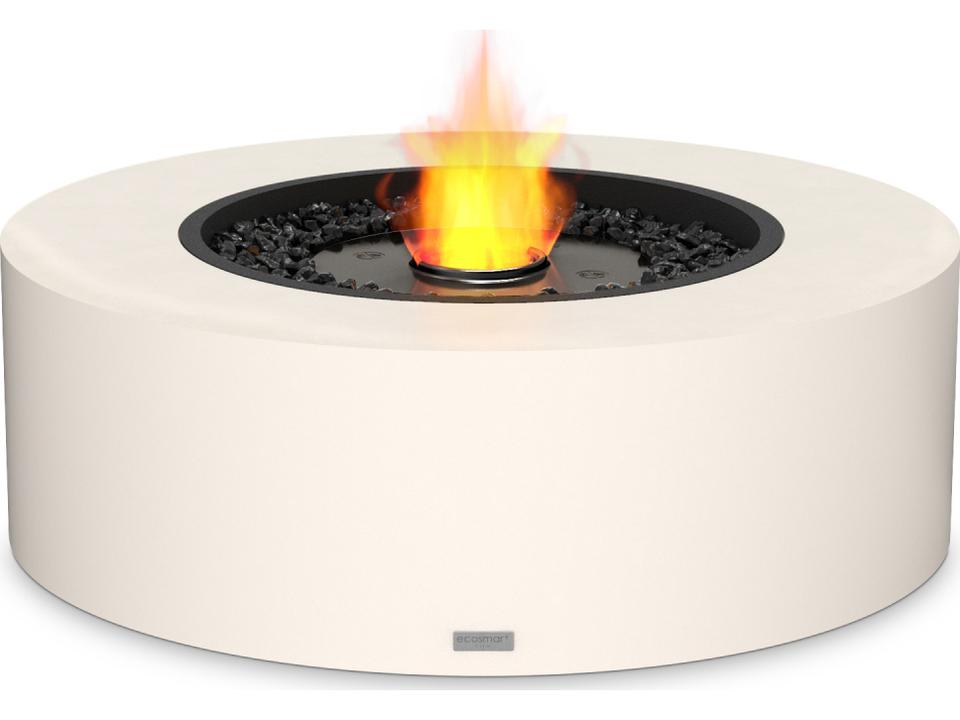 EcoSmart Fire Ark Round Patio Fire Pit Table with Ethanol Burner Black