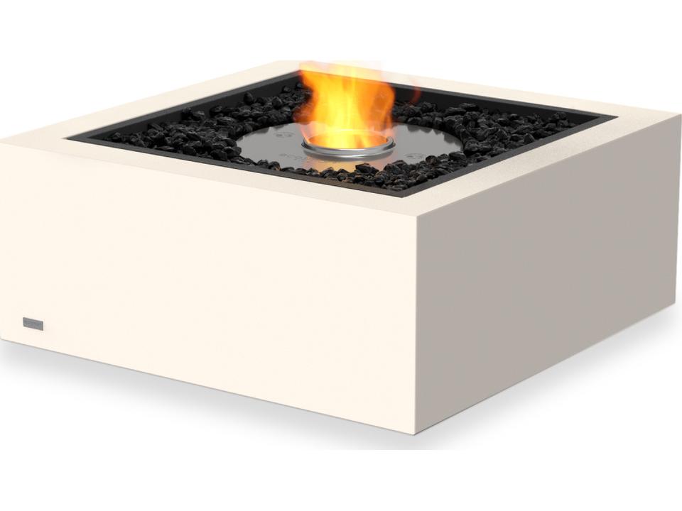 Base 30 Square Fire Pit Table with Ethanol Burner in Bone