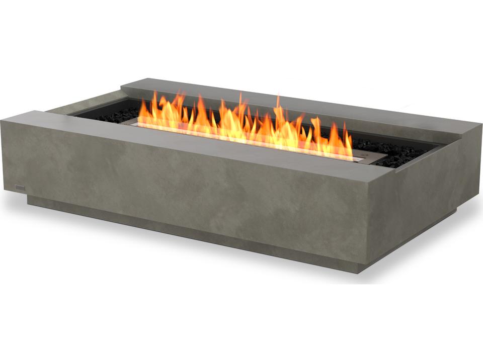 Cosmo 50 Rectangular Fire Pit Table with Ethanol Stainless Steel