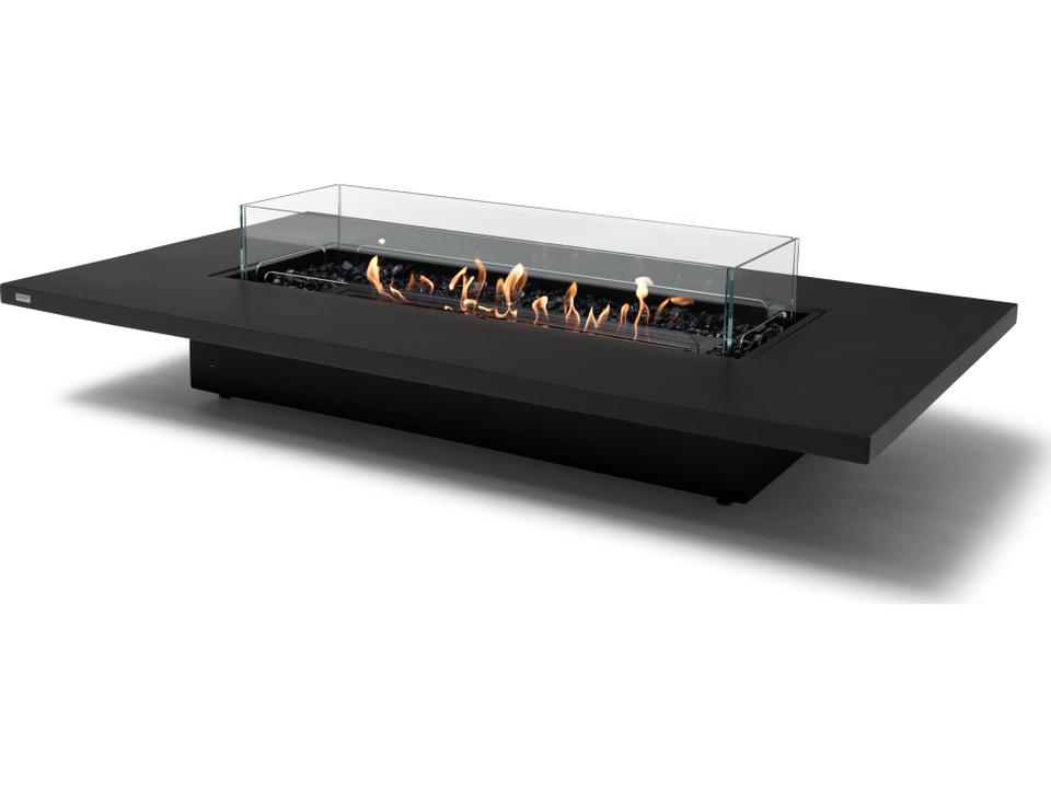 Daiquiri 70 Rectangular Ethanol Fire Pit Table in Graphite