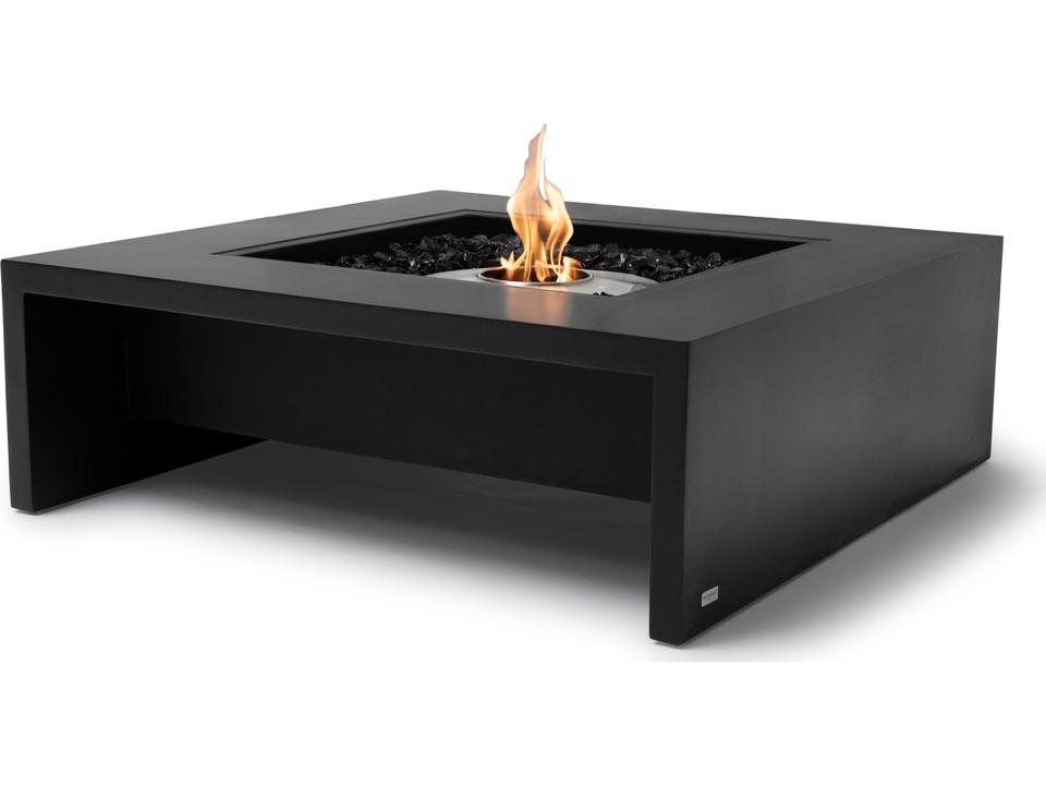 Mojito 40 Square Fire Pit Table with Gas LP NG in Graphite