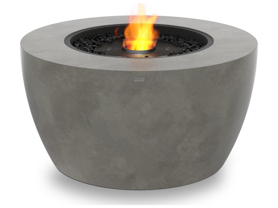 EcoSmart Fire Pod Round Fire Pit Bowl with Gas LP/NG Stainless Steel