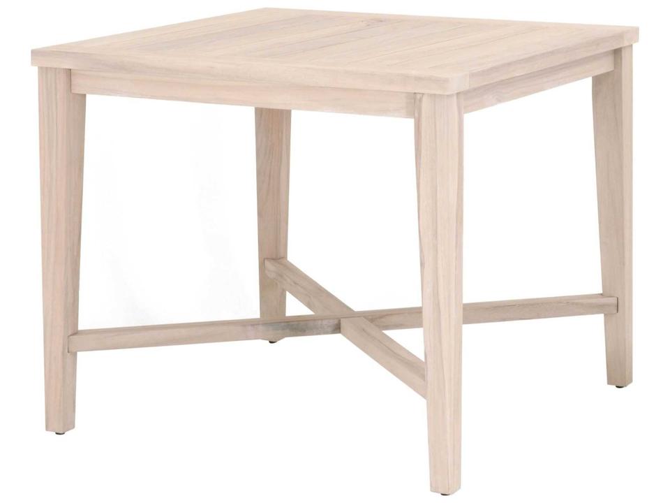 Essentials for Living Carmel Outdoor Woven Gray Teak Square Counter Table