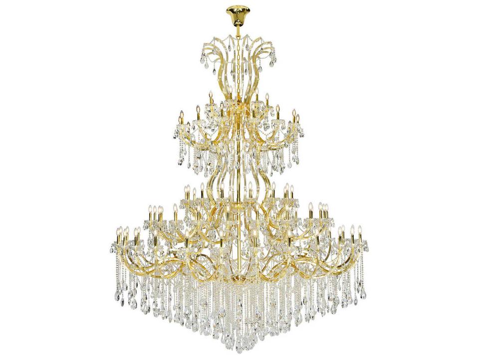 84-Light Maria Theresa Candelabra Tiered Chandelier in Gold with Clear Crystal