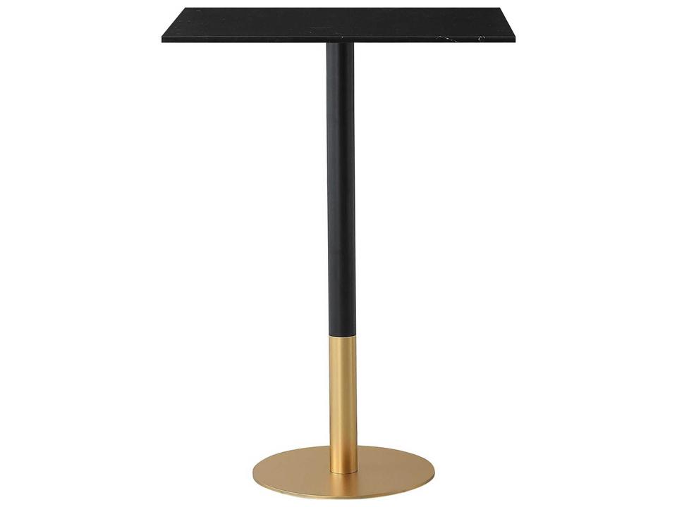 Ronan Rectangle Bar Table in Black Faux Marble and Gold