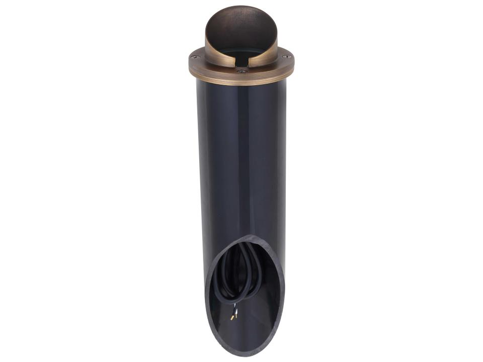 Aera 4-Inch 1-Light Die-Cast Brass Outdoor Floor Light in Antique Brass