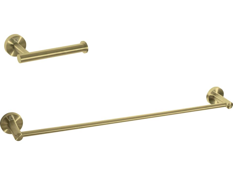 Alma Brushed Gold 2-Piece Bathroom Hardware Set
