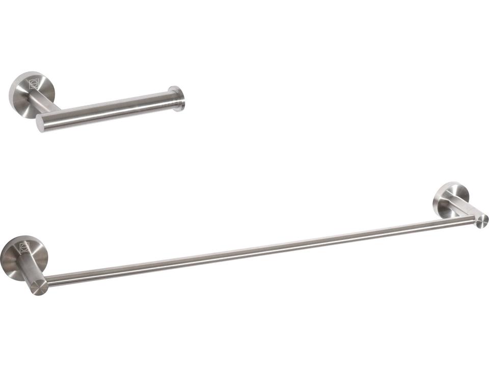 Alma 2-Piece Bathroom Hardware Set Brushed Nickel Modern