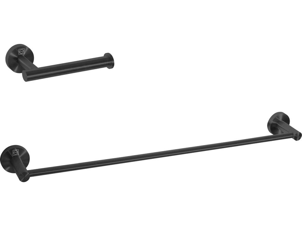 Alma 2-Piece Bathroom Hardware Set in Matte Black