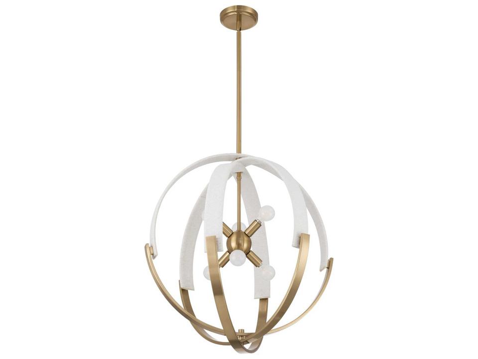 Abbey 6-Light Brass Chandelier
