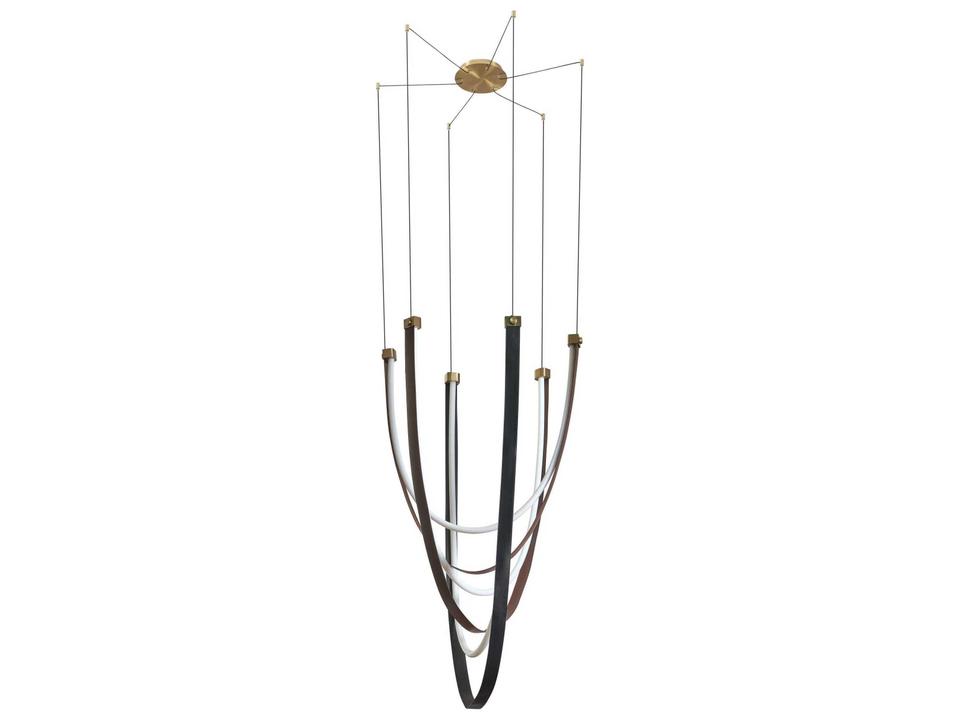 Ayers 3-Light Champagne Gold Black Brown Linear Chandelier