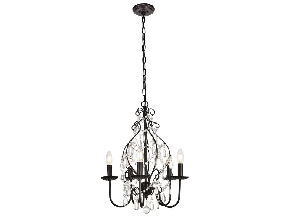 Blaise 5-Light Oil Rubbed Bronze Crystal Chandelier