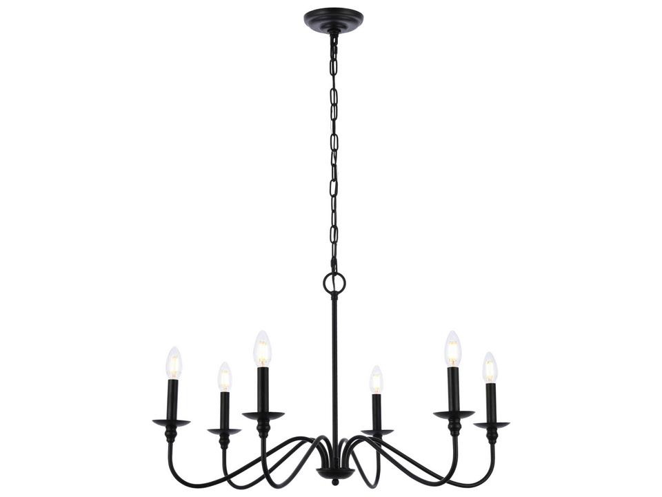Rohan 6-Light Chandelier in Matte Black