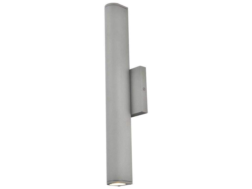 Raine 1-Light Glass LED Outdoor Wall Light in Silver