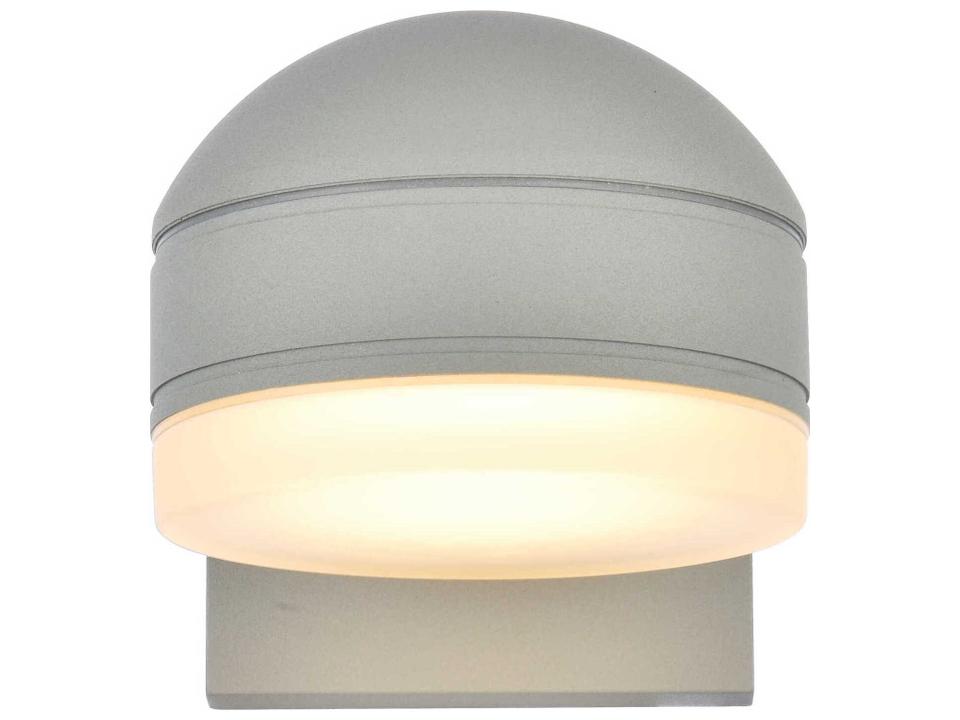 Raine Glass 1-Light LED Outdoor Wall Sconce in Silver