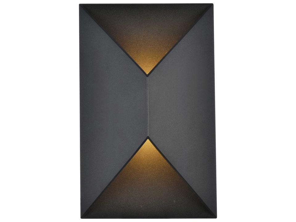 Raine 1-Light Integrated LED Outdoor Wall Light in Black