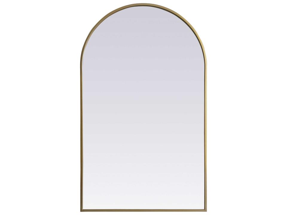 Ayra Arched Wall Mirror 40 x 24 Inch in Brass