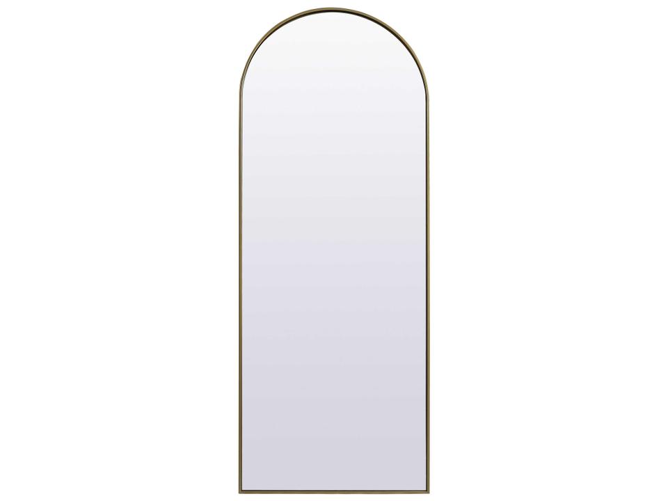 Ayra Arch Floor Mirror in Brass Finish