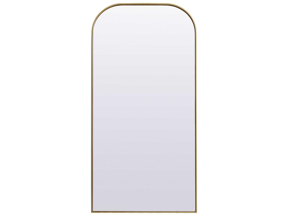 Blaire Arch Full Length Floor Mirror in Brass
